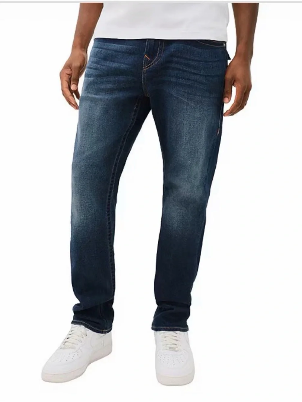 True Religion Dark Wash Geno Relaxed Slim Jeans, NWT Sz 38